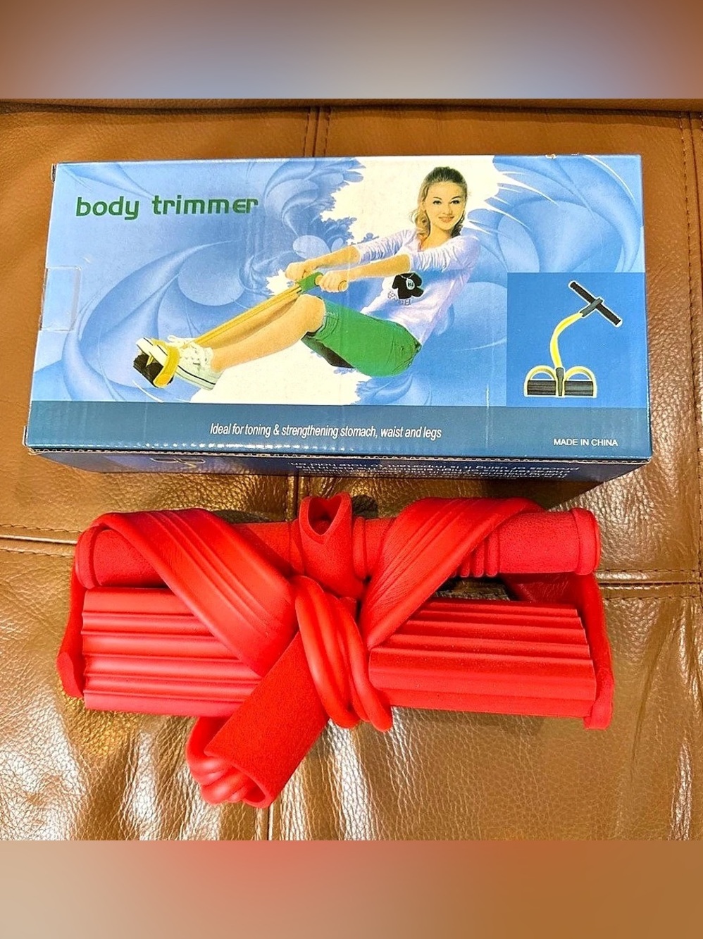 Body Trimmer Resistance Band Red & Blue